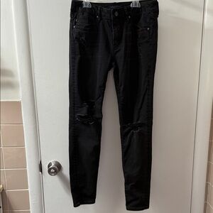 Vigoss Chelsea Distressed Black Skinny Jeans